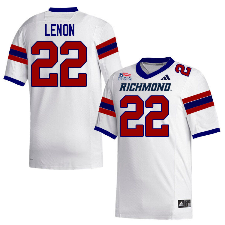 Richmond Spiders #22 Paris Lenon College Football Jerseys,Uniforms-White